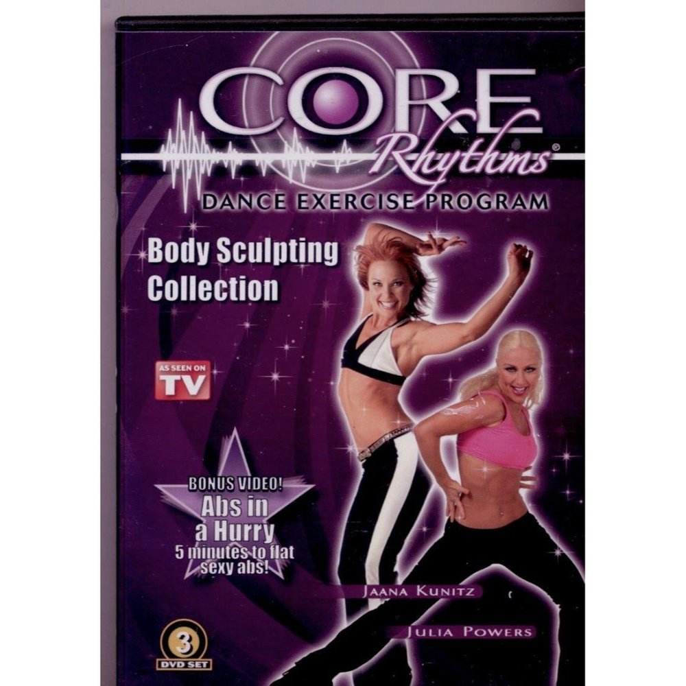 CORE RHYTHMS DANCE EXERCISE PROGRAM 3 DVDs + Bonus